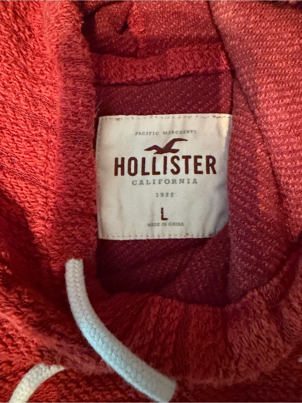 Hollister Red Knit Hooded Pullover Sweater - Picture 3 of 4